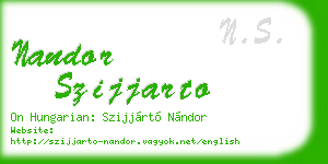 nandor szijjarto business card